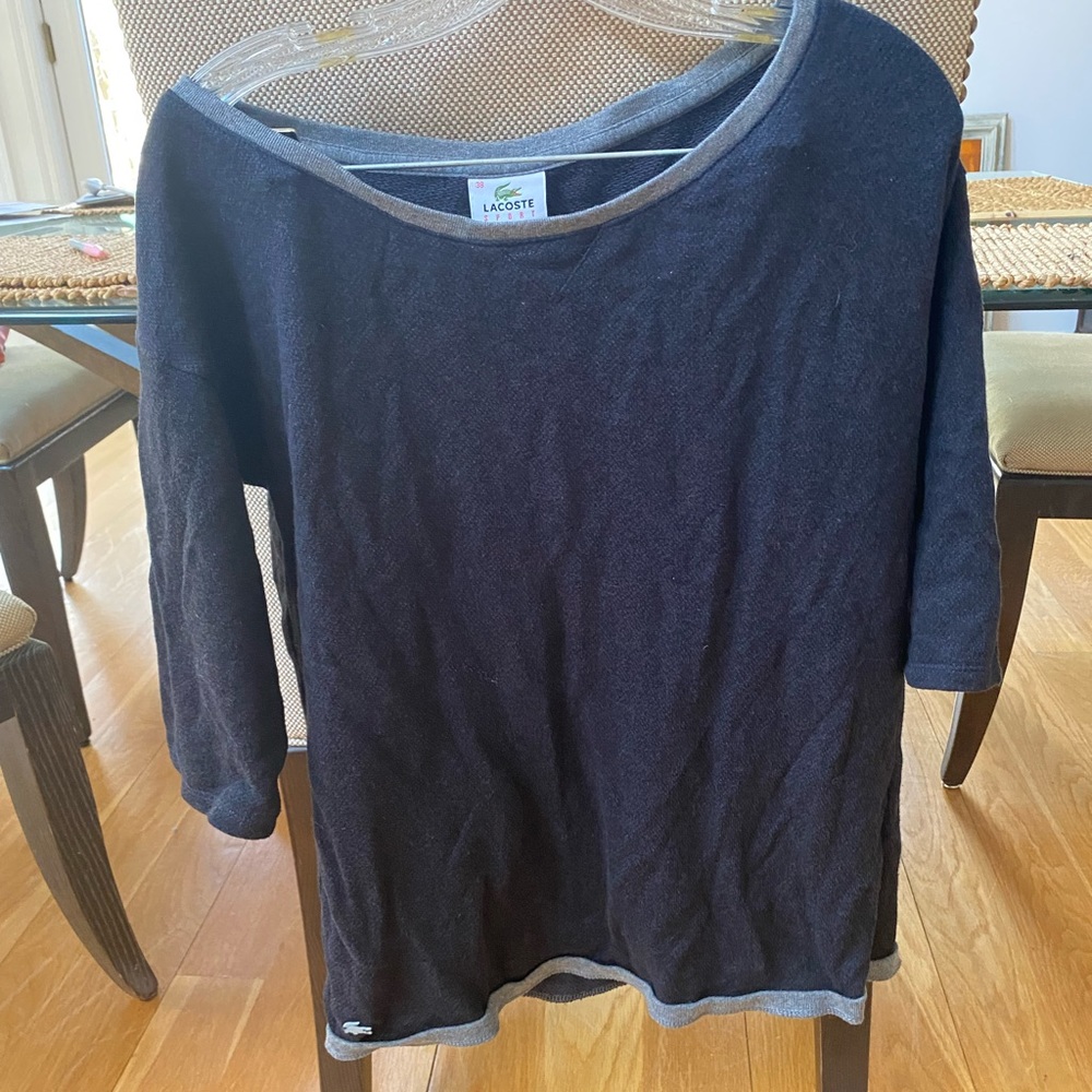 Lacoste Navy Boatneck Sweatshirt